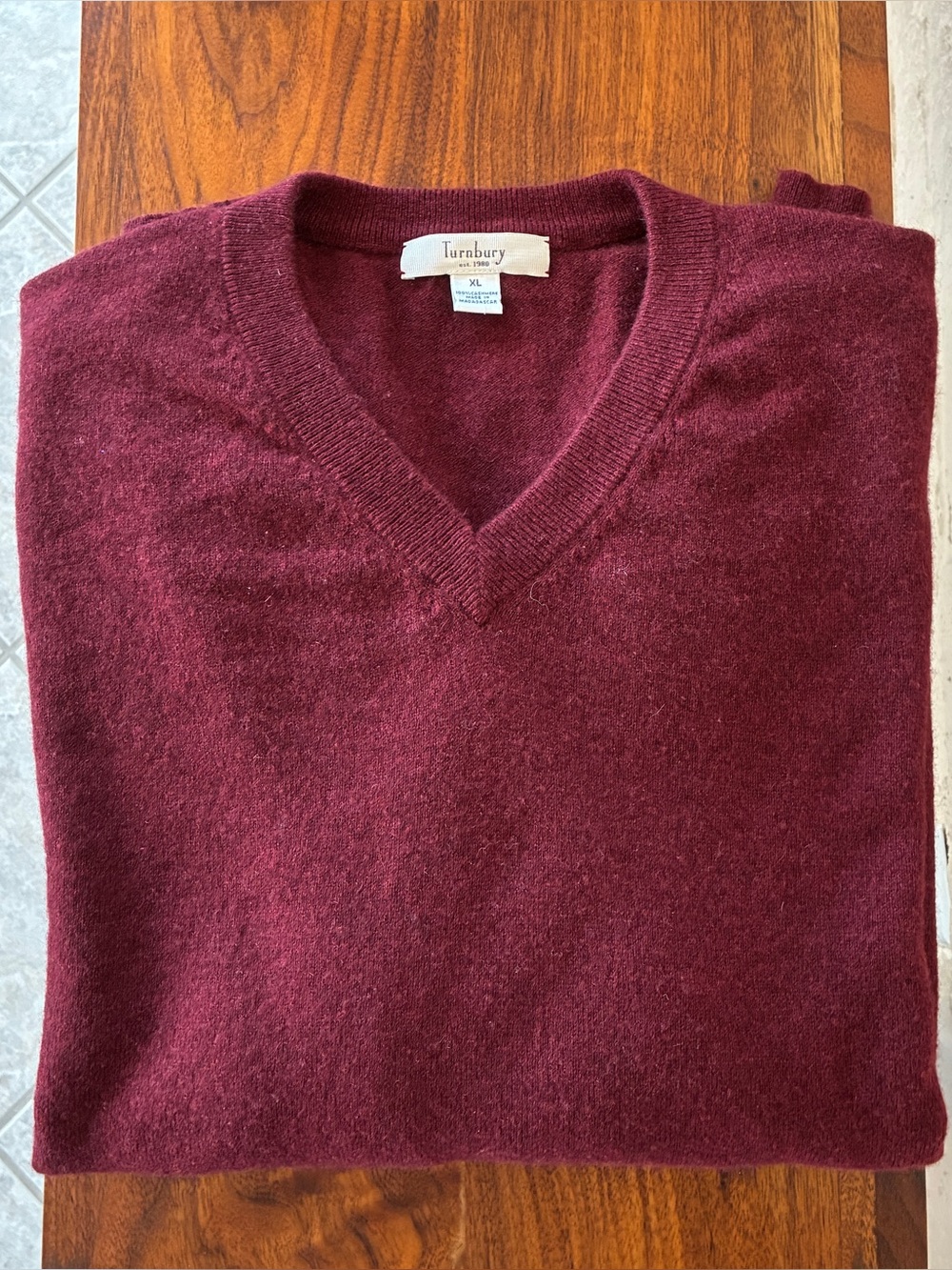 Burgundy Cashmere Sweater